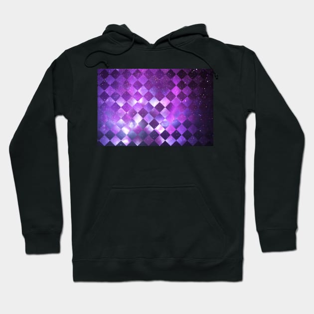 Violet space mosaic Hoodie by krinichnaya